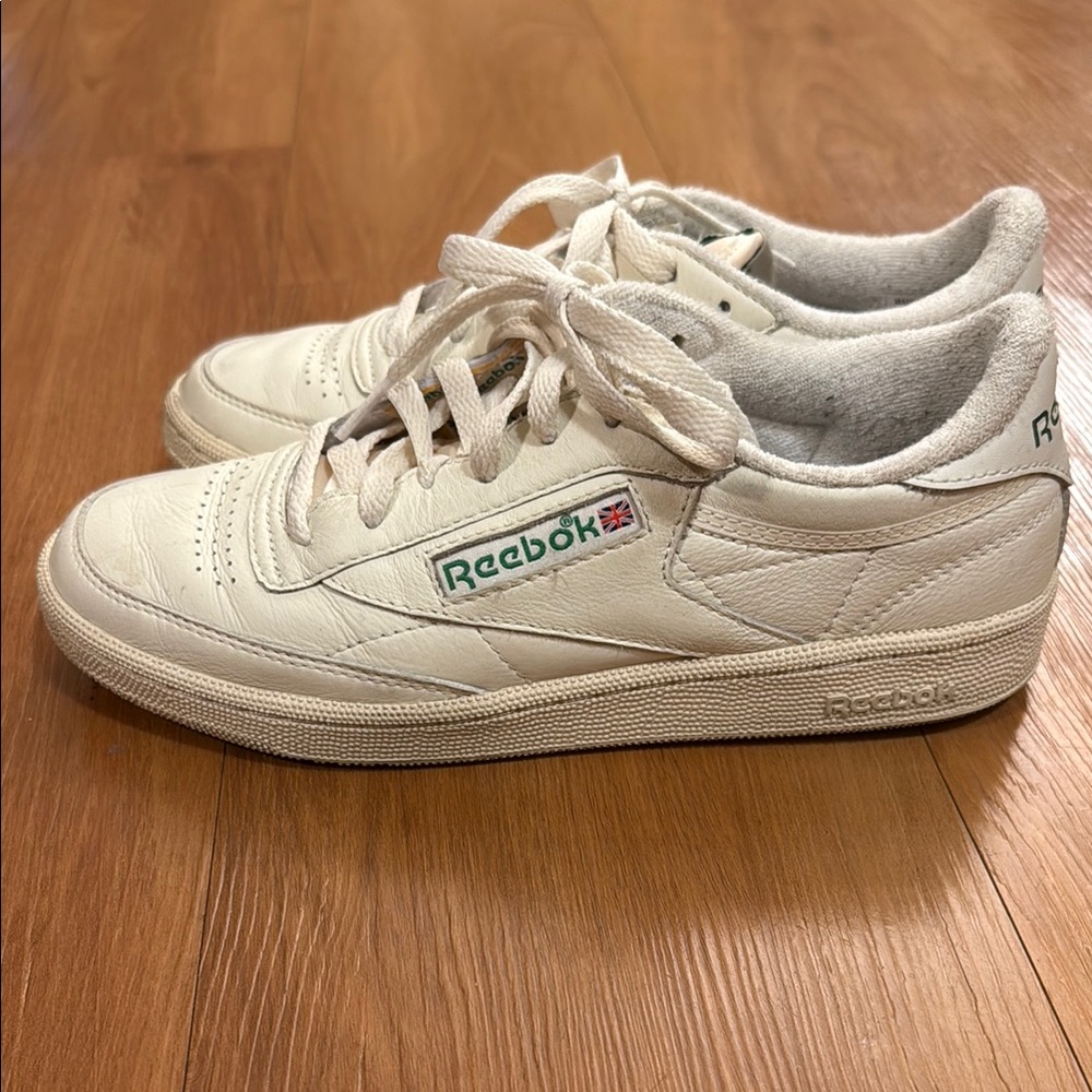 Reebok Off-White Leather Sneakers